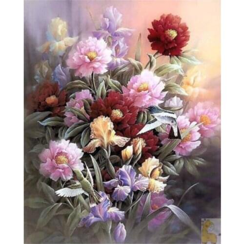 Peony Diy Home Decoration 5D Diy Diamond Painting Full Square Round Diamond Mosaic Gift Set Cross Stitch Rhinestone XN891