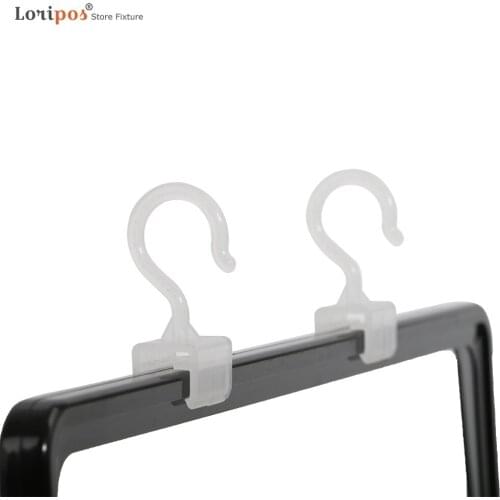 Plastic Injection Supermarket Shelf Top Mount Ceiling Custom Label Holder Sign Frame Hanging Hook Hanger Display Construction