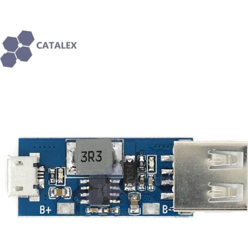 MicroUSB to USB 3.7V Lithium Battery Charger Board Charging / Boost Converter / Protection Three in one Module