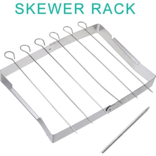 Portable Stainless Steel BBQ Grill Folding BBQ Skewer Outdoors Grill For BBQ Barbecue Holder Grill Rack Barbecue Accessorie