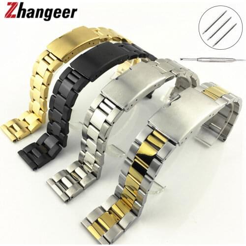 Stainless Steel Watchband For Wristwatch 18mm 20mm 22mm 24mm 26mm 28mm 30mm Replacement Straps Watches Accessories #a