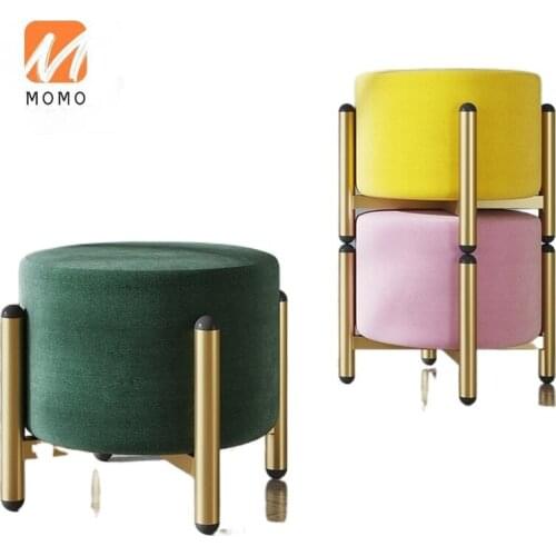 Luxury Home Bench Chair Sofa Stool Living Room Coffee Table Stool Shoe Changing Stool Low Stool Adult round Stool