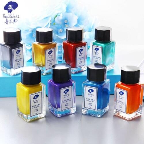 Rubens 18ml pearlescent medium 10 color set watercolor special gold powder pearlescent effect medium agent flicker effect medium