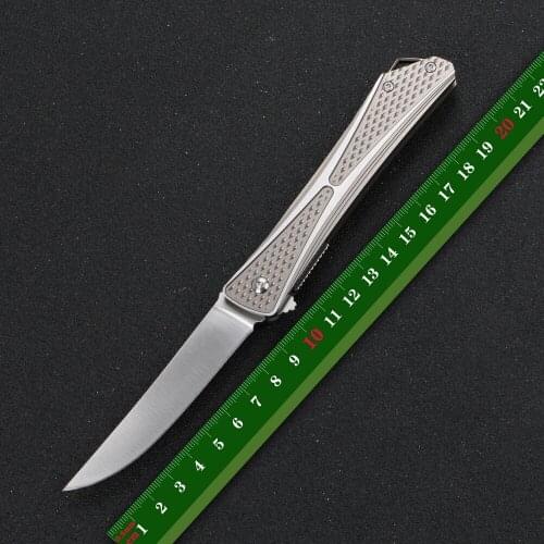 Enlan fliper folding knife 7530 8CR13MOV blade aluminum alloy handle outdoor camping hunting fishing fruit knives EDC tool