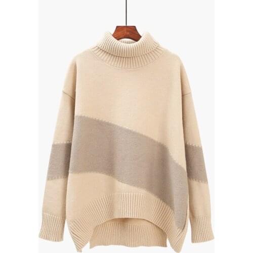 Urifens High-Neck Pullover WomenS Outer Wear Knitted 2021 Winter New Lazy Wind Wild Thickened Base Women Seater CS4735
