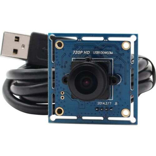720P 1MP Webcam UVC Plug Play Driverless OV9712 CMOS Mini Wide angle USB Camera Module for PC Computer Laptop
