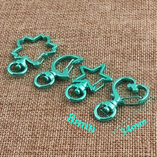 Green Lobster Swivel Clasps 8 pcs Hook Claws Snap Buckles Gate Bag Purse Strap Handbag Purse Hook star heart moon flower clasps