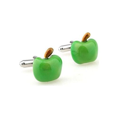 Green Apple Cufflink Cuff Link 15 Pairs Wholesale Free Shipping