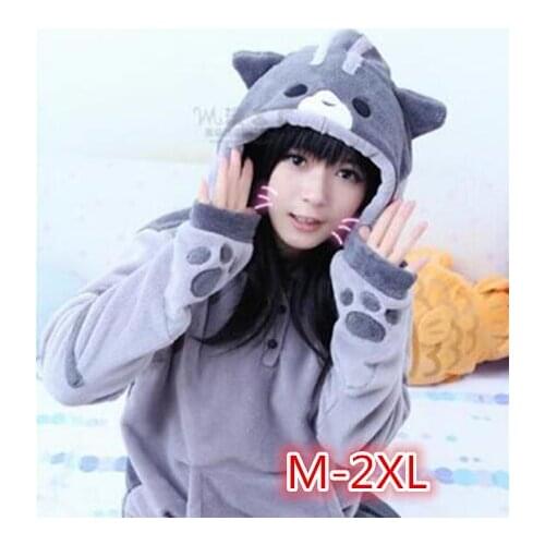 Hoodies Women Autumn Winter Zip Ear Cat Pullover Hooded Sweatshirt Coat Womens Tracksuits Long Hoodie