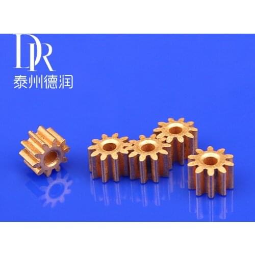 Gear copper gear 0.5 modulus 12 teeth inner diameter 2 thickness 5mm, 10pcs