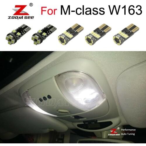 19pcs LED plate lamp + LED Ash Tray bulb + LED interior dome light For Mercedes Benz M ML class W163 ML320 ML350 ML500 (98-05)