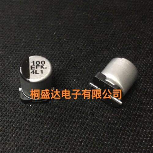 10pcs EEEFKE101XAP original panasonic SMT 25 v100uf fk-series volume 6.3 X7.7 aluminum electrolytic capacitor