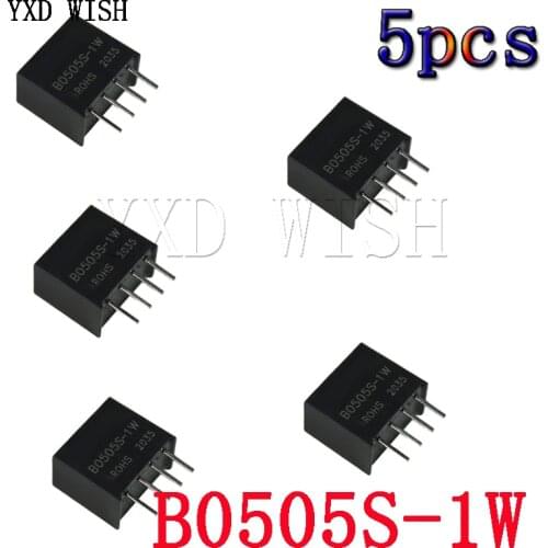 5pcs B0505S-1W 5V to 5V converter DC DC power module converter 1000VDC Isolation B0505S 1W DC-DC module