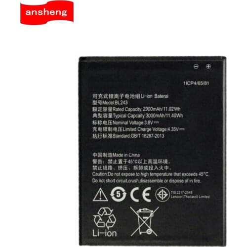 High Quality 2900mAh BL243 battery for lenovo K3 Note K50-T5 A7000 A5500 A5600 A7600 Cellphone