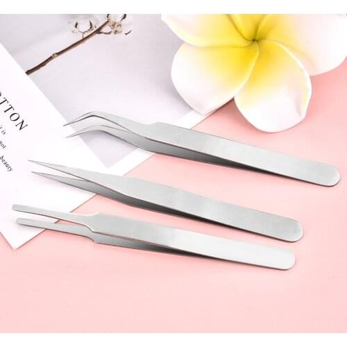 Anti-Static Stainless Steel Tweezer Jewelry Tools For DIY Beads Beading Jewelry Making Tools Set