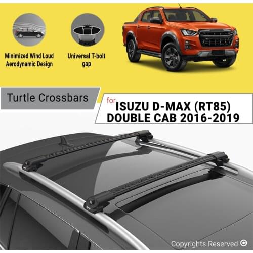 BARS FOR ISUZU D-MAX (RT85) DOUBLE CAB 2016 - 2019 ALUMINUM ALLOY SIDEBARS CAR ROOF RACK LUGGAGE CARRIER CROSSBAR