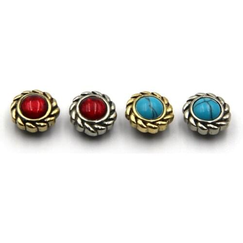 Turquoise Eye Conchos Leather Decoration Acessories