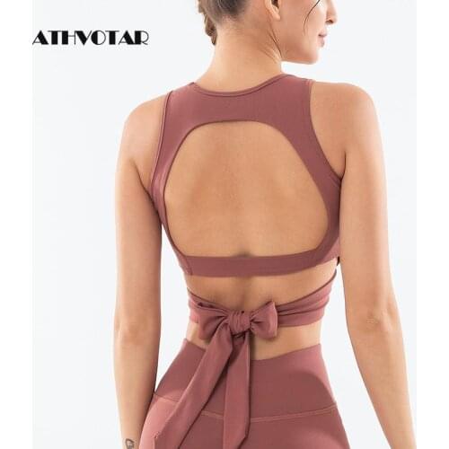 ATHVOTAR Gym Bra Female High Waist Fitness Sport Running Women Top Stretchy Push Up Workout Sexy Elasticity Corset Femme Bras