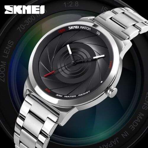 2020 Men Watches Top Brand Luxury Creative Business Casual Quartz Watch SKMEI Stainless Steel Waterproof Male Clock Relogio