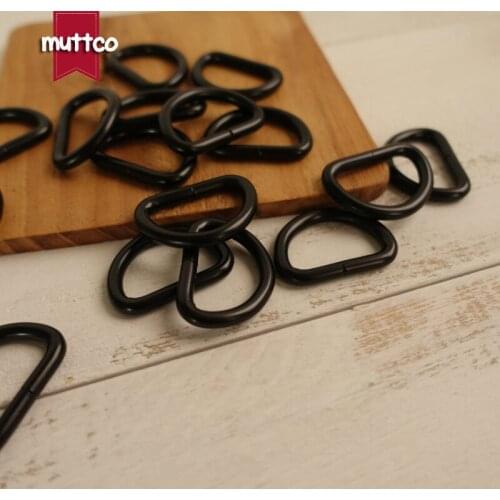 DIY for Dog Collar 2.5cm black D ring Connection alloy metal Buckles DIY Semi Ring Webbing Clasp Clip D Shaped Clasp DK-007