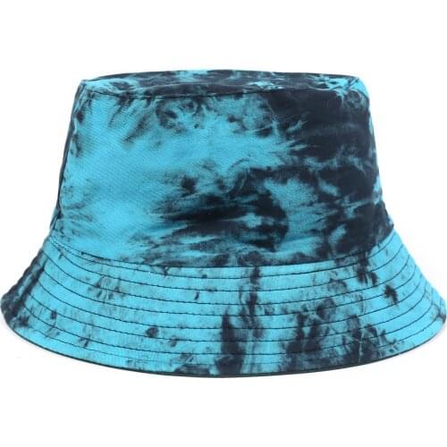 Girls Boys Tie Dyed Bucket Hat Sun Protect Fisherman Hats Women Men Reversible Cotton Twill Hat Navy Tie Dye Jersey Bucket Hat