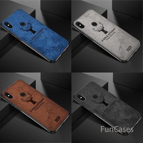 For Xiaomi Mi A2 lite Redmi Note 5 6 Pro Case Redmi 5 Plus Fashion elk Pattern silicon TPU Cloth Texture Case Fo Redmi 6a 6 Pro