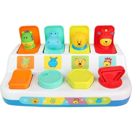 Music Light Memory Training Interactive Pop-Up Shape Animals Toy Toddlers Baby Learning Development Toy Game