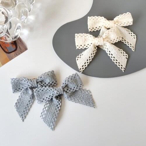 Girls Ribbon Lace Hair Pins Baby Hair Accessories Hollow Out Hair Clip Kids Hair Tools Bb Clip Barrettes headgear for children