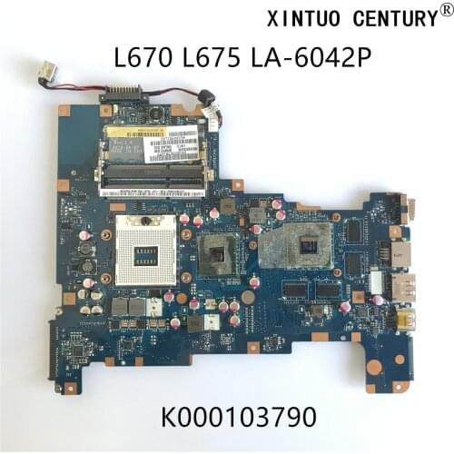 K000103790 For Toshiba Satellite L670 L675 Laptop Motherboard NALAA LA-6042P W/ HD5650M 1GB HM55 DDR3 100% tested working