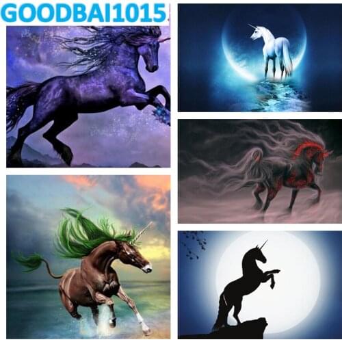 Moon Unicorn DIY 5D Diamond Painting Mosaic Cross Stitch Kits Home Decor Diamond Embroidery Full Drill Art Cuadros