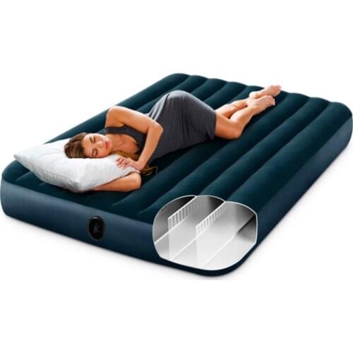 203X183X25CM Inflatable Bed Double Air Mattress Air Bed Fiber-tech Technology with Striped Flocking Tent for Camping 64735