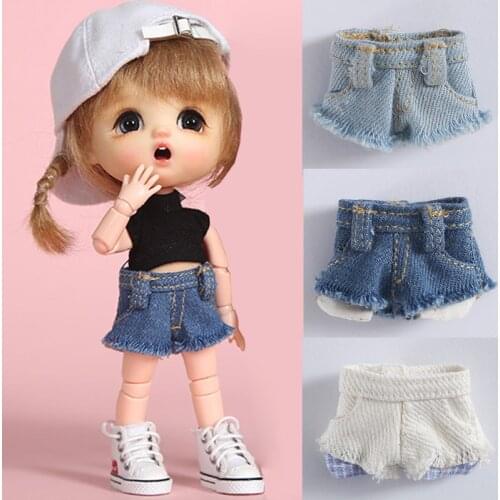 OB11 baby clothes 1/12 BJD clothes GSC molly obitsu11 wearable fashion denim shorts doll clothes pants doll accessories toys