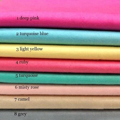 Solid color ruby yellow camel grey turquoise 100% cotton twill handwork decor quilting patchwork DIY chic textile tela fabrics