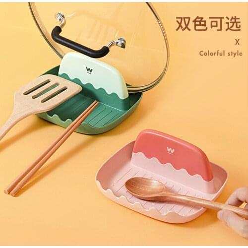 Plastic Spoon Rest Kitchen Organizer for Fork Spatula Rack Spoon Holder Stand Tableware Storage Rack for Spoon Pot Lid Holder