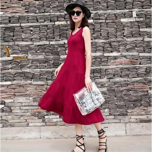 Strap dress female new nightgowns drawstring V-neck was thin cake skirt Korean version of Modal long skirt explosion night dress