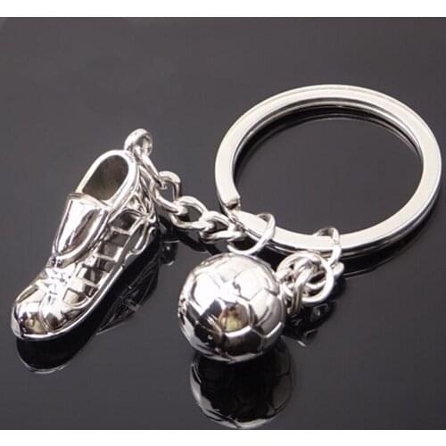 Friendship Jewelry Cool Bowling Soccer Shoe Shape Pendant Charm Keyrings Unique Metal Ring Key Chain Best Friends Party Gift Hot