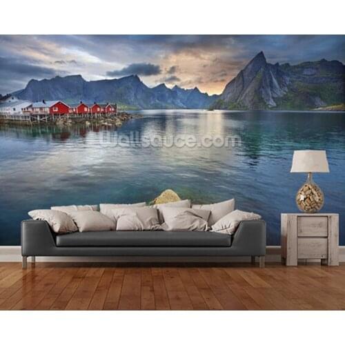 Custom landscape wallpaper,Lofoten Islands Scenery,3D photo murals for the living room kitchen bedroom wall waterproof wallpaper