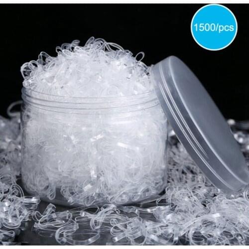 Clear Ponytail 1500 Pcs Ropes Rubber Band Holder Elastic Hair For Women Girls Bind Tie Holder Accessories Hair Styling Tools