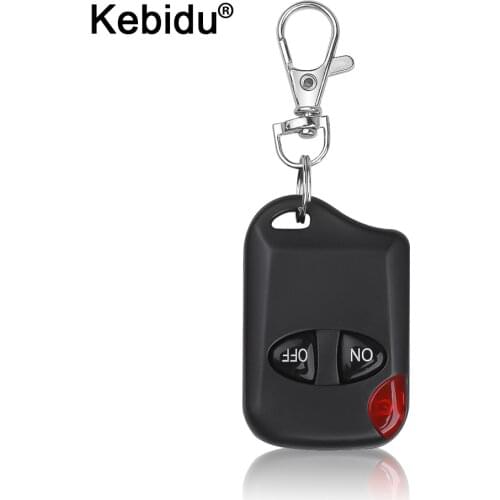 Kebidu Wireless 433MHz Remote Control 2 Button For Gate Garage Door Keychain Duplicator 2 Keys RF Remote Controller