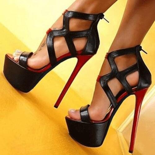 Shofoo shoes, Sweet style womens shoes, About 14.5 cm high heel sandals. womens sandals. Summer womens shoes. SIZE:34-45