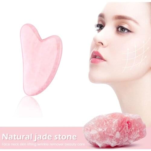Jade Roller Massager Gua Sha Scraper For Face Lift 100% Natural Stone Beauty Facial Rollers Set Green Skin Care Relaxation
