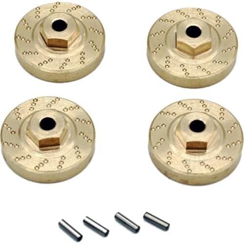 4Pcs Heavy Duty Brass Wheel Hex Adapter Balance Weight for AXIAL SCX24 90081 Upgrades 1/24 RC Crawler Car Parts