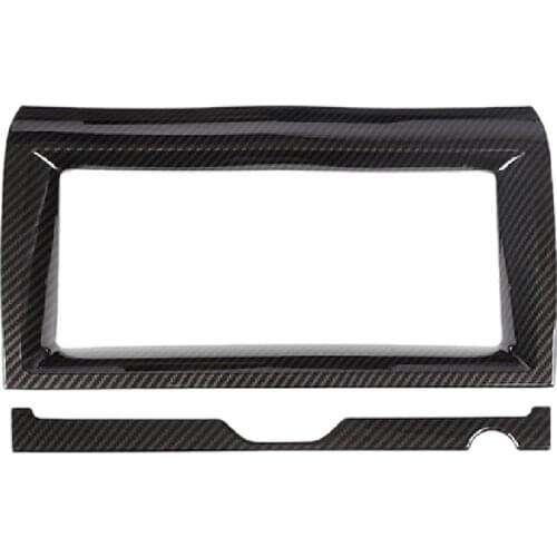 Carbon Fiber Style ABS Car Interior Navigation Frame Trim for Jaguar E-PACE E PACE 2018 2019 Accessories and Parts