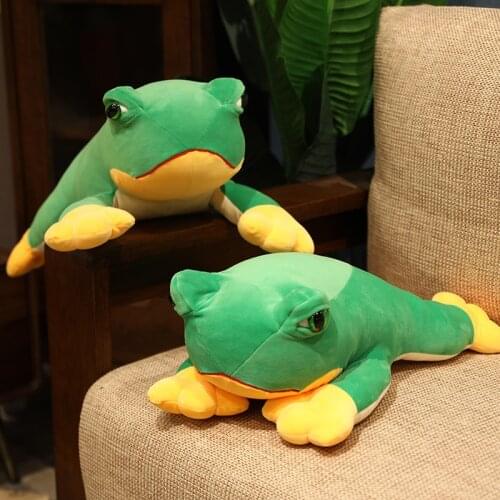 Ugly Lying Frogs Plush Pillow Stuffed Down Cotton Animal Plush Toys Healing Frog Dolls for Children Bag Pendant Toy Kids Gifts