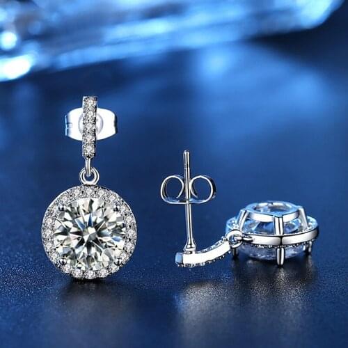 Top Quality CZ Crystal Women Fashion Jewellery Shiny Round Cubic Zircon Earring Jewelry