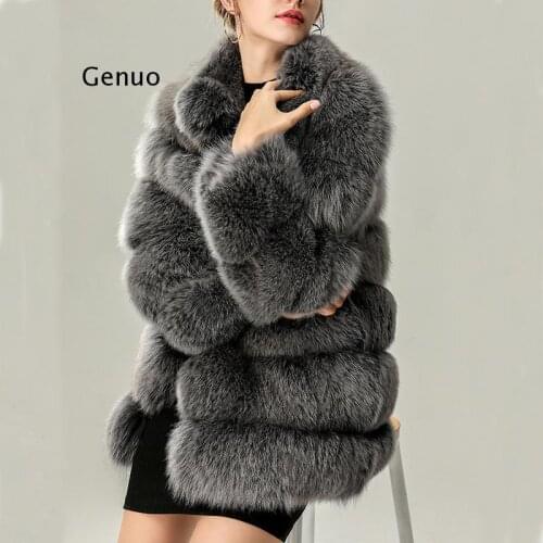 High Quality Faux Fur Coats and Jackets Women 2021 Winter Fluffy Top Elegant Thick Warm Outerwear Jacket Chaquetas Mujer