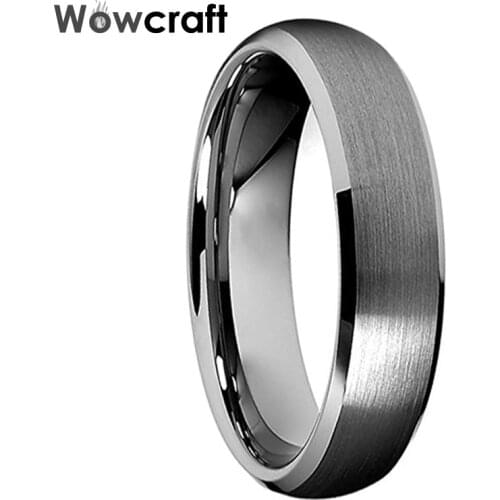 6mm Tungsten Carbide Ring for Women Matte Finish Wedding Bands Simple Style Couples Ring Comfort Fit Beveled
