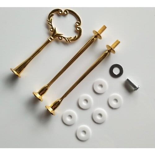 1 Set Cake Plate Stands Multistyle 2/3 Tier Plate Handle Fitting Hardware Rod Tool Cake Plate Stand Wedding Birthday Cake Stand