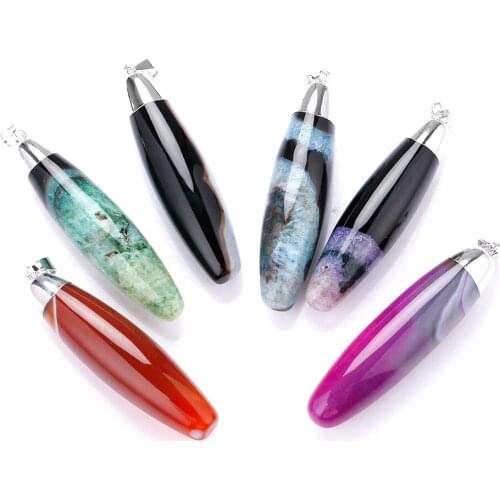 1pc Natural Crystal Stone High-quality 5cm Pendant Used In Womens Jewelry Making DIY Necklace Chain Accessories Grinch Wicca