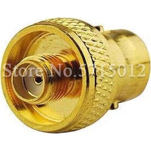 2pcs BNC Famale Head Turn To SMA Famale Head RF Coax Cable Adaptors Gold-plated Copper Connector Adapter For Walkie-talkie